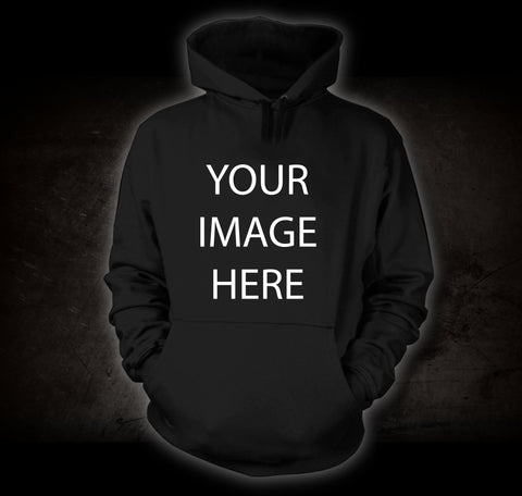 Black Custom Hoodie with Front Print